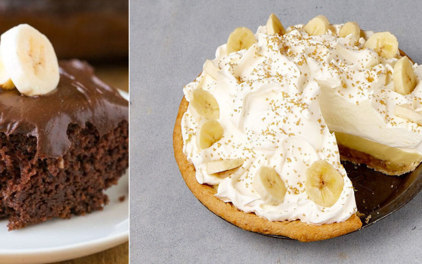 An Old Fashion Icebox Banana Cake With Chocolate Cream Icing Recipe