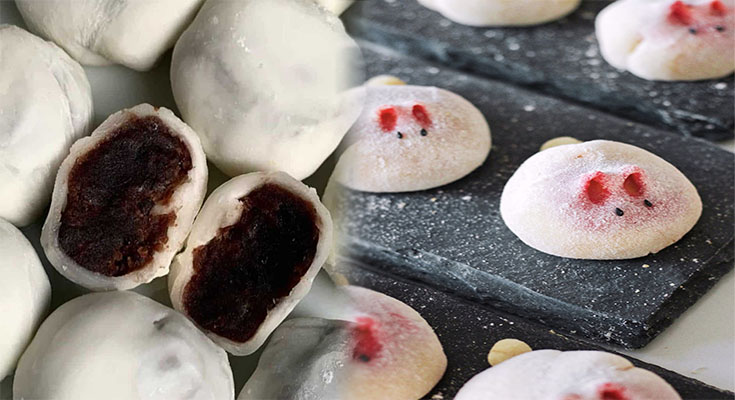 Authentic Japanese Mochi Mooncake Recipe with Red Bean Filling