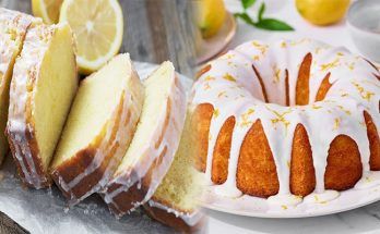 Homemade Moist Lemon Pound Cake with Lemon Glaze