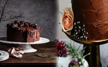 Unique Tiered Chocolate Ganache Wedding Cake Ideas