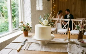 Minimalist One-Tier Wedding Cake Ideas for Small Ceremonies